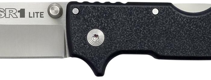 Cold Steel CS62K1 SR1 Lite 4" Folding Clip Point Plain 8Cr13MoV SS Blade/Black Griv-Ex Handle Includes Pocket Clip