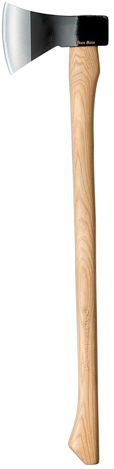 Cold Steel CS90TA Trail Boss 4" Plain 1055 Carbon Steel Blade American Hickory Handle 27"