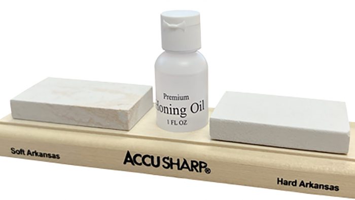 AccuSharp 023C Whetstone Combo Kit Fine, Coarse Natural Arkansas Stone Sharpener Includes Honing Oil
