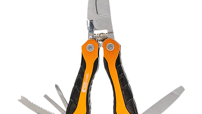 AccuSharp 085C Sportsman's  Black/Orange Folding Plain Blade Includes Nylon Case with Belt Clip