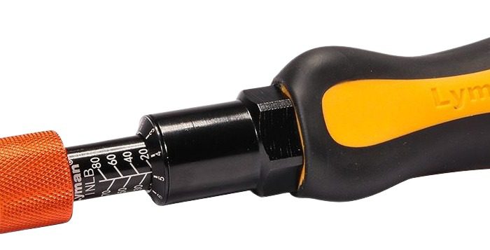 Lyman 7031300  Torque Wrench Black/Orange Steel Rubber Handle