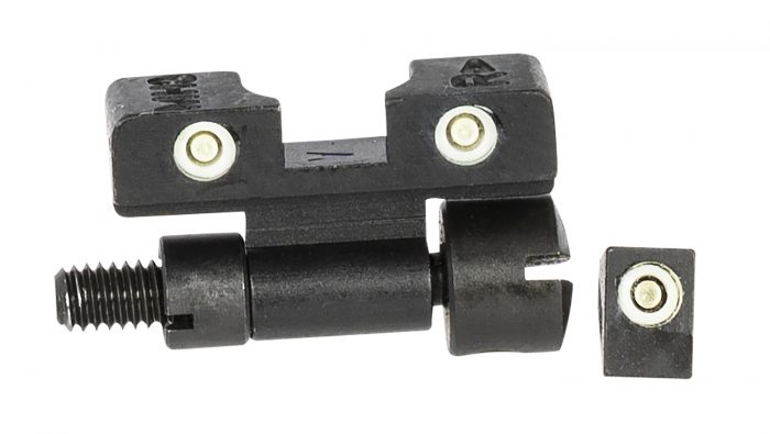 Meprolight USA 227703101 Tru-Dot Adjustable Sights  Green Tritium White Outline Front Sight-Green Tritium White Outline Rear Sight Smith & Wesson K/L/N Frames