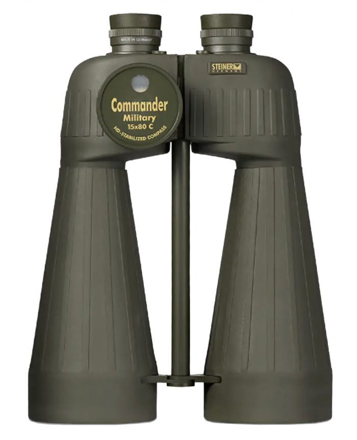 Steiner 2693 M1580 Reticle & Compass 15x80mm Range Finding Reticle Floating Prism Sports-Auto Focus, OD Green Makrolon w/Rubber Armor Features Compass