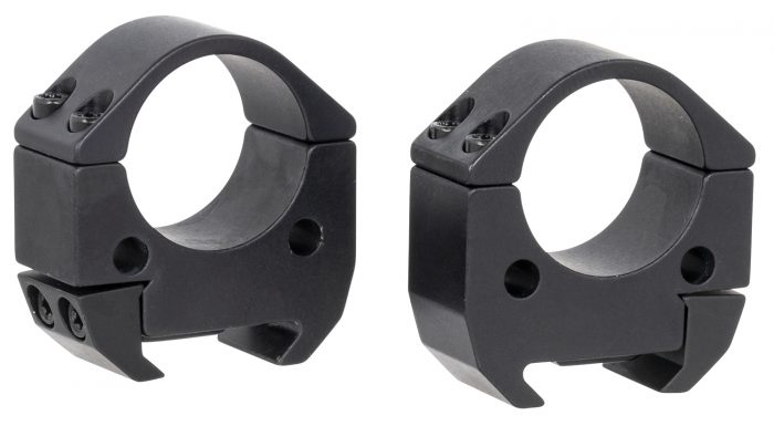 Talley TMS10M Modern Sporting  Black Anodized Aluminum 1" Tube Medium Picatinny Rail 0 MOA