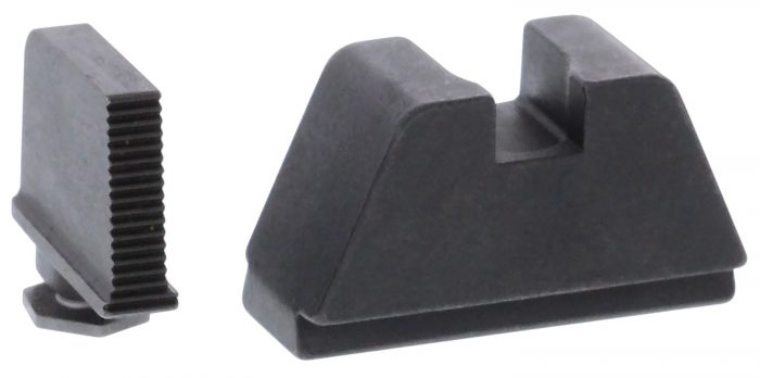 AmeriGlo GL470 Optic Compatible Sight Set for Glock  2XL Tall Serrated Front Sight- Black Rear Sight