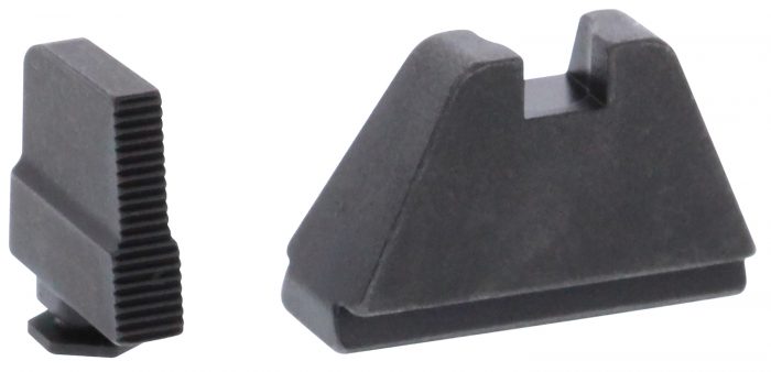 AmeriGlo GL507 Optic Compatible Sight Set for Glock  5XL Tall Serrated Front Sight-Black Rear Sight