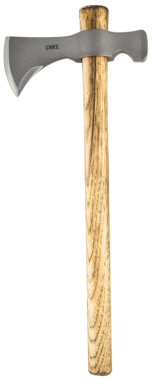 CRKT 2730 Woods Chogan T-Hawk 3.50" Blade 1055 Carbon Steel Blade Tennessee Hickory Handle 19" Long Tomahawk w/Hammer