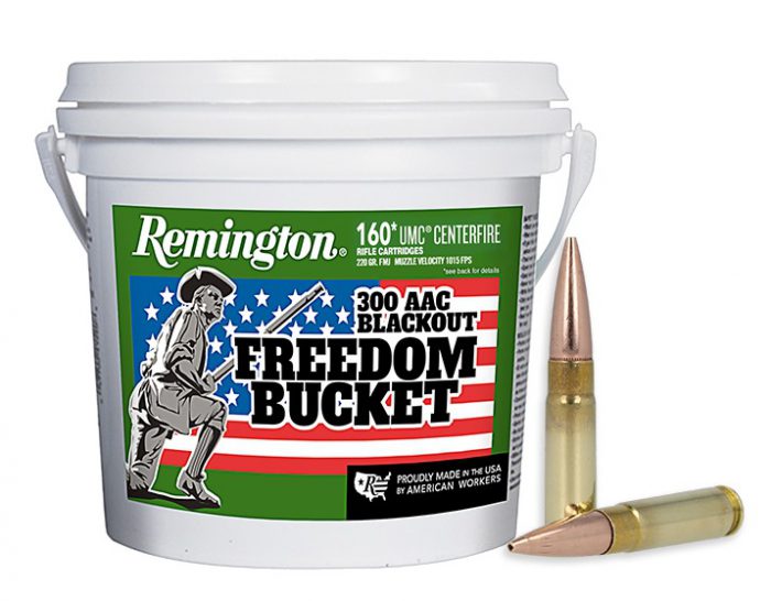 Remington Ammunition 20111 UMC Freedom Bucket 300Blackout 220gr Open Tip Flat Base 160 Per Box/4 Case