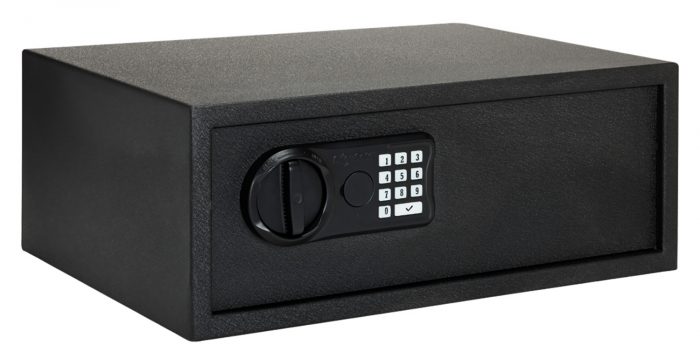 SnapSafe 75435 Keypad Safe  XL Keypad/Key Entry Black Steel 20.50" x 14.80" x 8"