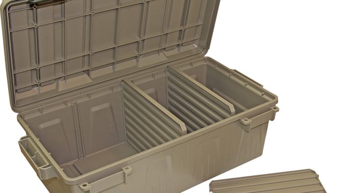 MTM Case-Gard ACDC30 Ammo Crate Divided Utility Box Beige Polypropylene 21" x 11.2" x 7.5" 75 lbs