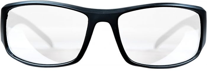M&P Accessories 110168 Thunderbolt Shooting Glasses Full Size Clear Mirror Lens Black Frame