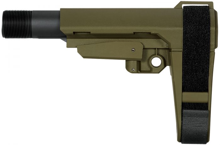 SB Tactical SBA3X04SB SBA3 X Synthetic OD Green 5-Position Adjustable for AR-Platform (Tube Not Included)