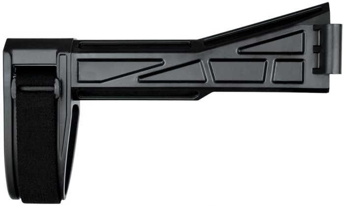 SB Tactical SBT201SB SBT-G2  Fixed Right Side Folding Black Synthetic for H&K UMP, B&T APC, LWRCi SMG45 (Tube Not Included)