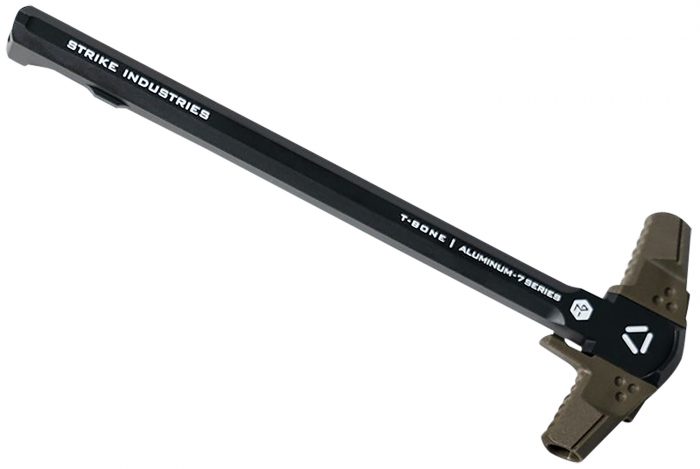 Strike Industries AR-TBCH-223-BK-OD T-Bone Charging Handle .223/5.56x45mm Nato OD Green Polymer Handles Aluminum Shaft for AR-15