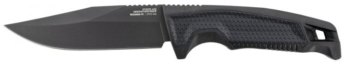 S.O.G SOG17220157 Recondo FX 4.60" Fixed Plain Satin TiNi Full Tang Cryo 440C SS Blade/ Black Overmolded GRN Handle