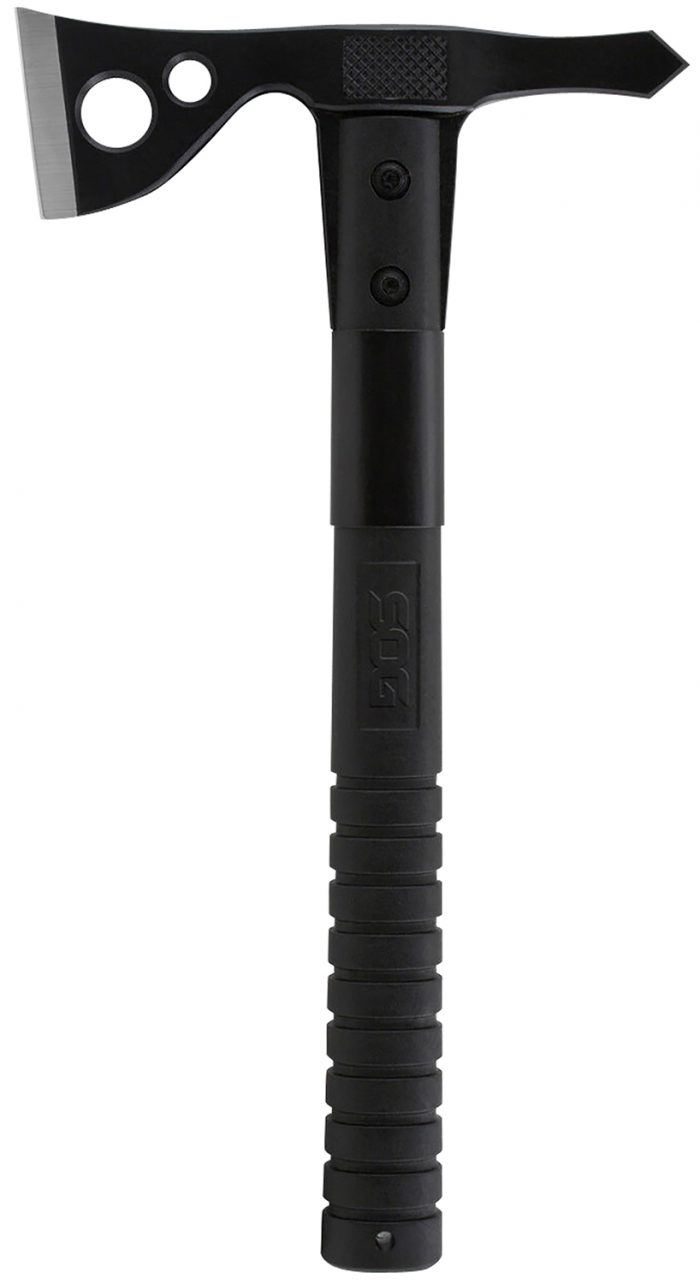 S.O.G SOGF06TNCP FastHawk  2" Blade 420HC SS Blade Black Side Hammer Checkering w/"SOG" GRN Handle 12.50" Long Tomahawk