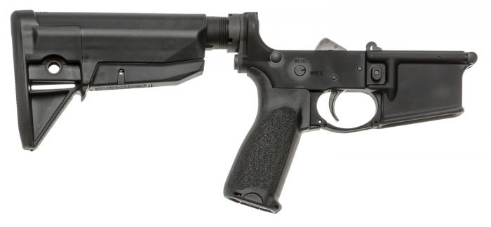BCM LRGSTKMOD0BLK BCM Lower MOD 0 Multi-Caliber 7075-T6 Aluminum Black Synthetic Pistol Grip & Stock for AR-Platform
