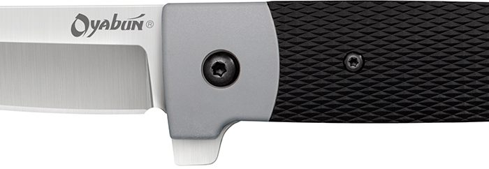 Cold Steel CS-26T Oyabun  3.50" Folding Plain 4034 Stainless Steel Blade/ Griv-Ex Black GRN w/TPR Inlay Handle