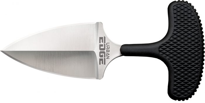 Cold Steel CS43XL Urban Edge  2.50" Fixed Plain Stone Washed Japanese AUS-8A SS Blade/Black Kray-Ex Handle