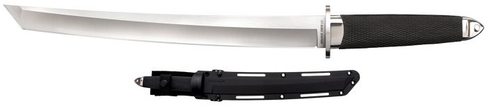 Cold Steel CS35AE Magnum Tanto XII  12" Fixed Tanto Plain Satin VG-10 San Mai Blade/Black Textured/Oval Kray-Ex Handle Includes Sheath