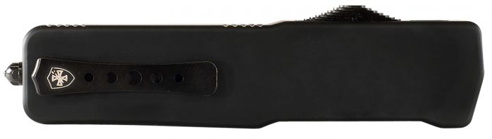 Templar Knife LABR321 Premium LW  Large 3.50" OTF Drop Point Plain Black Oxide Stonewashed D2 Steel Blade, 5.25" Black Aluminum Handle