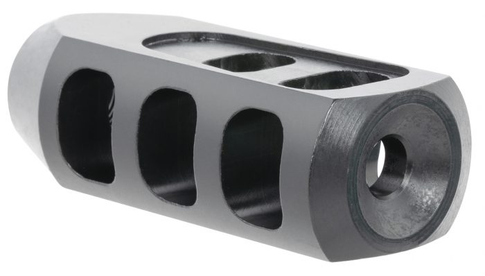 TacFire  Tanker Muzzle Brake  Black Oxide Steel with 1/2"-28 tpi Threads 2.76" OAL 1.37" Diameter for 5.56x45mm NATO