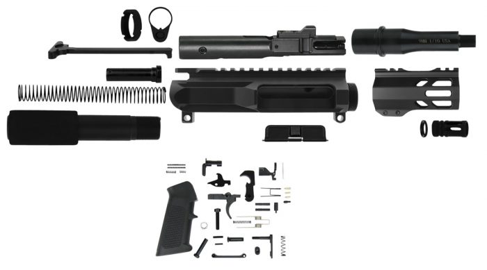 TacFire  AR Build Kit  9mm Luger 4.50" Barrel Black for AR Platform