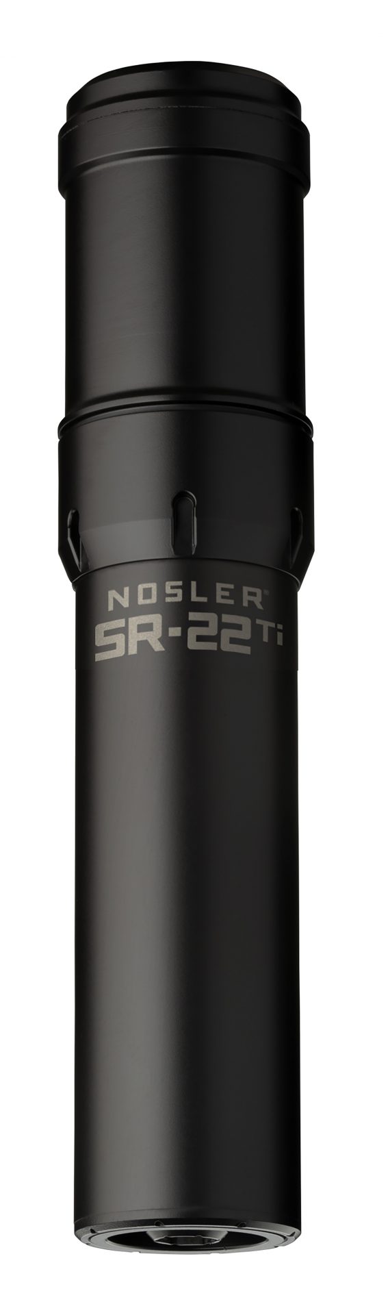 Nosler 90625 SR-22TI  22 Cal 1.74"D Black Finish Made of Titanium with 1/2" 28 tpi Thread Pattern