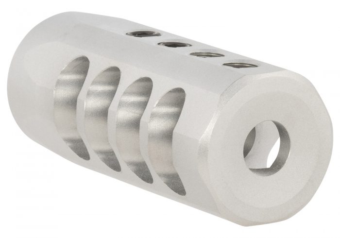 Christensen Arms 8100001702 Side-Baffle  Natural Titanium, 5/8"-24 tpi Threads, 338 Cal (.920" D Bull barrel)