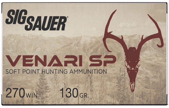 Sig Sauer V270SP13020 Venari  270Win 130gr Soft Point 20 Per Box/10 Case