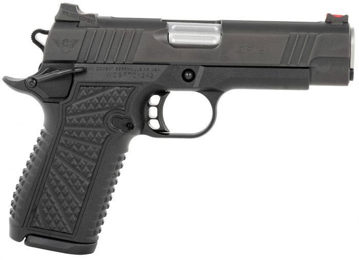 Wilson Combat SFT9CM42A SFT9  9mm Luger 15+1 (2) 4.25" Stainless, Black, Beavertail Frame, Integrated Grips, Fiber Optic Sights, Ambi Safety