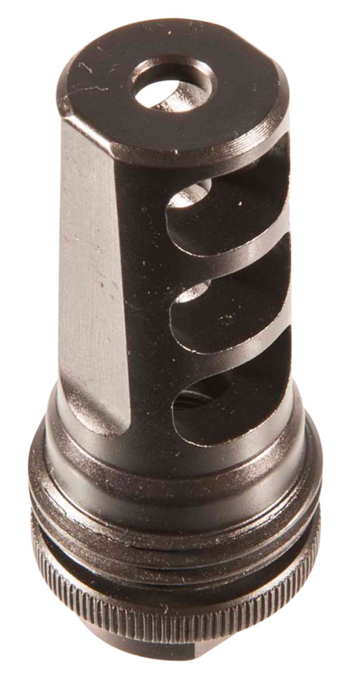 SilencerCo AC142 ASR Muzzle Brake Black Steel with 1/2"-28 tpi Threads for 5.56x45mm NATO