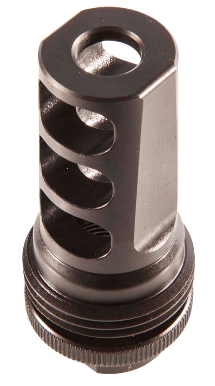 SilencerCo AC591 ASR Muzzle Brake Black Steel with 5/8"-24 tpi Threads for 30 Cal