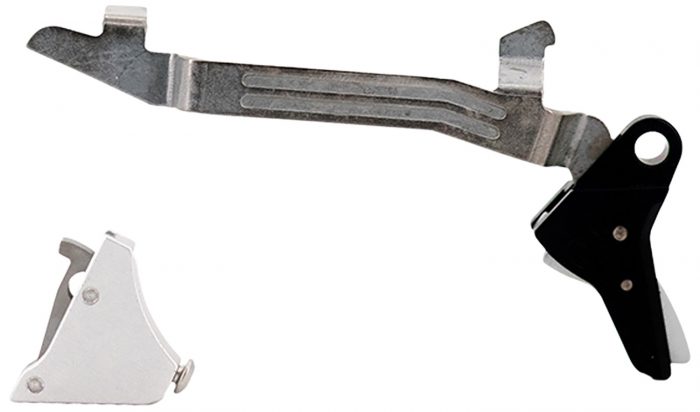 Timney Triggers ALPHAGLOCK5 Alpha Competition 9mm Luger/40 S&W/22 LR, Silver Straight Trigger, Compatible w/Glock Gen5 & Glock 44