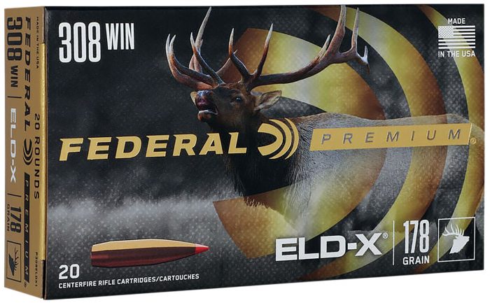 Federal P308ELDX1 Premium ELD-X 308Win 178gr 20 Per Box/10 Case
