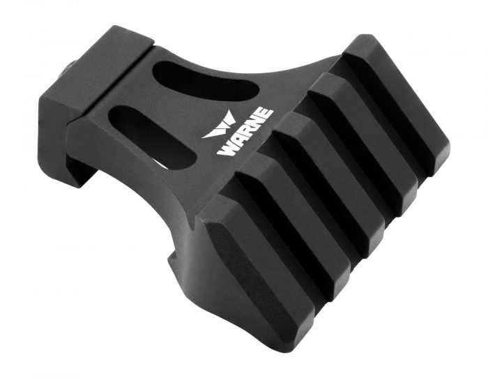 Warne A645TW Side Mount Adapter  Picatinny Rail Mount Black Aluminum