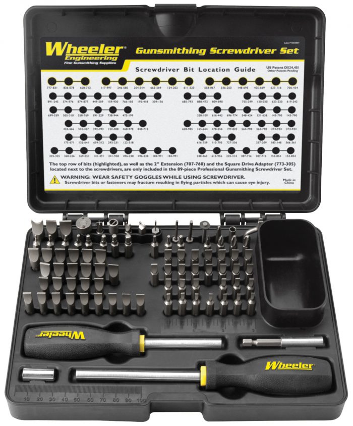Wheeler 4001008 Pro Gunsmithing Screwdriver Set Black 89 Pieces