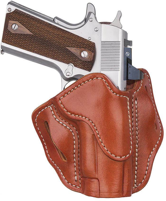 1791 Gunleather ORBH1SCBRR BH1S Optic Ready OWB Classic Brown Leather Belt Slide Fits 1911 Fits 3.5-4.25" Barrel Right Hand