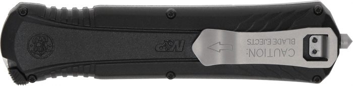 Smith & Wesson Knives 1181878 M&P  3.50" OTF Dagger Plain Satin AUS-8A SS Blade 5.16" Black
