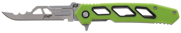 Schrade 1197645 Isolate Enrage 7 2.60" Folding Scalpel Plain Satin 420A Steel Blade, 4.25" Green Non-Slip Carbon Fiber Handle, Includes Blade Removal Tool/Case/Sheath/