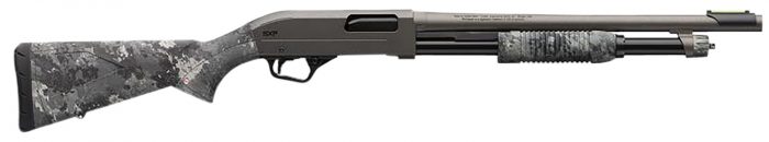 Winchester Repeating Arms 512450395 SXP Hybrid Defender 12 Gauge 3" Chamber 5+1 (2.75") 18", Gray Barrel/Rec, TrueTimber Midnight Synthetic Furniture, Fiber Optic Front