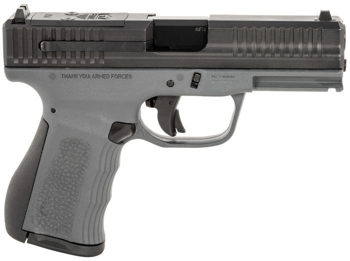 FMK FMKG49DG G3  9mm Luger 14+1 4" Stainless Steel Barrel, Black Optic Cut/Serrated Carbon Steel Slide, Dark Gray Polymer Frame w/Picatinny Rail, Black Backstrap Grip