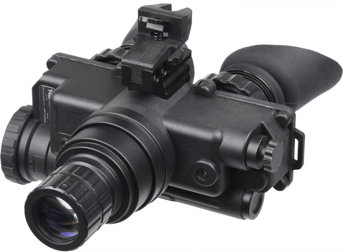 AGM Global Vision 12W7P122154211 Wolf-7 PRO NW1 Night Vision Goggles Black 1x 27mm, Generation 2+ Level 1, 45-54 lp/mm Resolution, White Filter