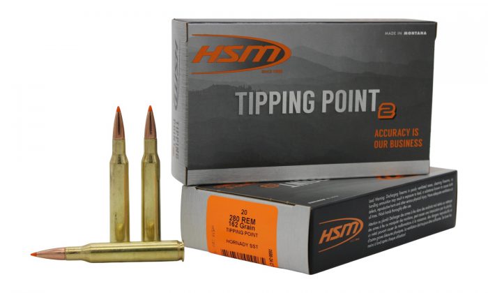 HSM 28016N Tipping Point Super Shock Tip 280 Rem 162 gr Hornady SST 20 Per Box/ 20 Case