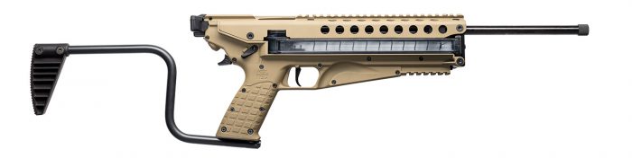 Kel-Tec R50TAN R50  5.7x28mm 50+1 16.10" Threaded Barrel, Tan Receiver & Polymer Grip, Side-Folding Stock, Adjustable Sights, QD Sling Mount