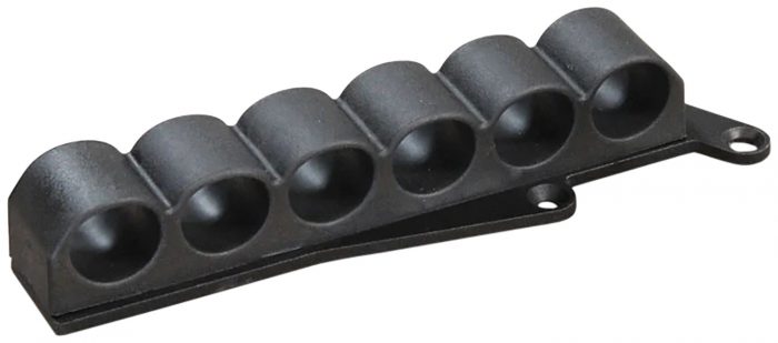 ADAPTIVE TACTICAL AT06000R Receiver Mounted Shell Carrier  6rd Non-Glare Black Synthetic Rubber Fits Remington 870/1100/1187 12 Gauge