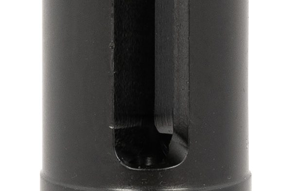 SureFire WARCOMPSPORT5561228 Warcomp Sport Flash Hider 22 Cal (5.56mm) 1/2"-28 tpi, Open Tine 3-Prong, Ported Black Stainless Steel for AR/M4-Platform