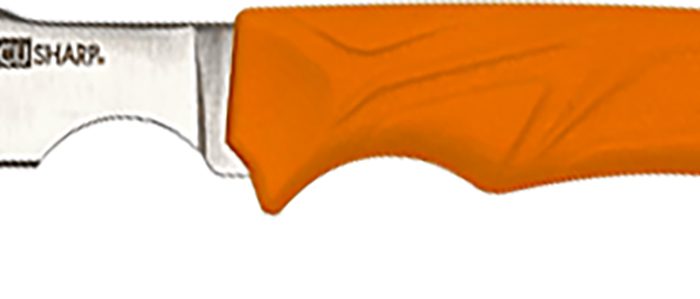 AccuSharp 731C Caping  Fixed Caping 3.50" Stainless Steel Blade/Blaze Orange Ergonomic Anti-Slip Handle