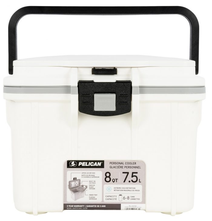 PELICAN 8Q-1-WHTGRY 8QT ELITE COOLER WHT/GRY