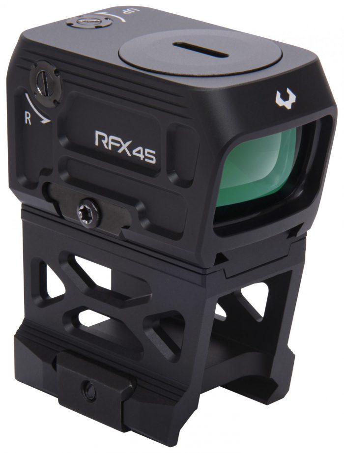 Viridian 9810052 RFX45 Pro Black Anodized 1 x 24 mm x 15.5 mm 5 MOA Green Dot ACRO/RMR/Glock MOS/Picatinny Mounts
